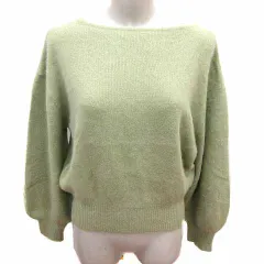 フレイアイディー FRAY I.D ニット セーター ボートネック ボリュームスリーブ 長袖 F 黄緑 ライトグリーン /YK