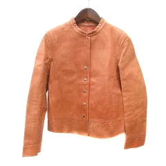 マカフィー MACPHEE トゥモローランド ジャケット シングル 羊革 ラムレザー 38 M 茶 ブラウン /MN