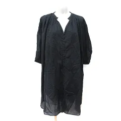 スタディオクリップ Studio Clip ワンピース ひざ丈 七分袖 M 黒 ブラック /YI