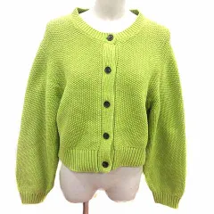 シンプリシテェ SIMPLICITE カーディガン ニット 長袖 黄緑 ライトグリーン /YK