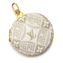 ルイ ヴィトン M81173 ポルトモネ ロン SINCE1854 モノグラムジャガード レザー ホワイト イエロー コインケース 小銭入れ 財布 ゴールド金具 箱付 LOUIS VUITTON（新品・未使用品）