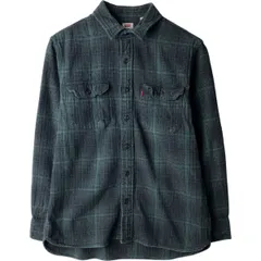 古着 リーバイス Levi's RELAXED オンブレチェック 長袖 ライトネルチェックシャツ メンズM相当/eaa613255