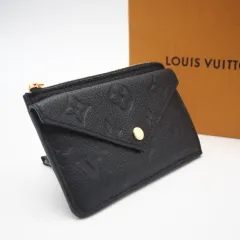 ★3日以内返品可★ 美品 LOUIS VUITTON ルイ・ヴィトン アンプラント ポルト カルト レクト ヴェルソ ノワール M69421 コインケース ブラック カーフレザー レディース