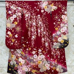 振袖 金通し ラメ刺繍 金銀彩 身丈169cm パールトーン加工済 MO3888 