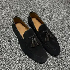 ZARA ザラ スウェード ブラック タッセル ローファー 靴 41