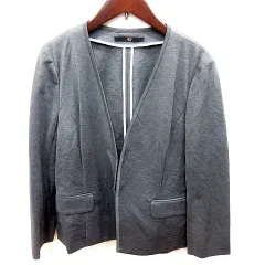 ダックス DAKS ジャケット ノーカラー 40 グレー /RT