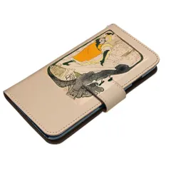 ロートレック Xperia 5 IV SO-54C ケース 手帳型 スマホケース [デザイン:5.ジャンヌ・アヴリル/マグネットハンドあり] 絵画 名画 グッズ
