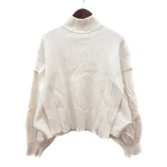 センスオブプレイス バイ アーバンリサーチ Sense of Place by Urban Research ニット セーター ハイネック 長袖 リブ One M 白 アイボリー /MN