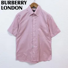 【美品】BURBERRY LONDON 半袖シャツ 綿 BD M 襟ノバチェック