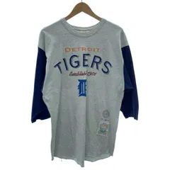 Detroit Tigers　Tシャツ　90s vintage　90年代　OLD　七分袖　トップス　クルーネック　プリント　刺しゅう　オーバーサイズ　古着　/1953