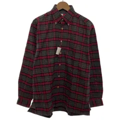TOMMY HILFIGER　ネルシャツ　フランネル　長袖　トップス　チェックシャツ　ボタンダウン　胸ポケット　ワンポイント　刺しゅう　タグ付き　古着　/1234