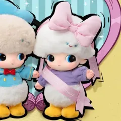 ポップマート DIMOO WORLD x Disney シリーズ ぬいぐるみキーホルダー デイジーのプレゼント