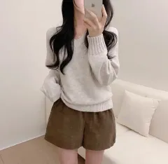 Vネック ルーズフィット ニット