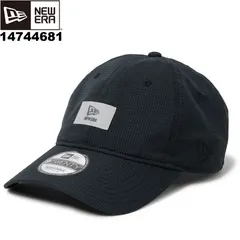 NEW ERA ニューエラ 14744681 9TWENTY Dot Air ウーブンパッチ ブラック パフォーマンスアパレル ベルクロストラップ仕様 ニューエラキャップ 14744681 ニューエラフラッグロゴ ワンポイント ロゴデザイン おしゃれ帽子 新品
