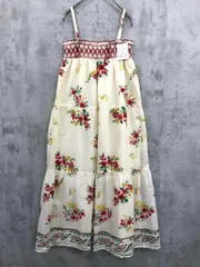 展示品■PAGEBOY ページボーイ コットンボイル 花柄 キャミソール ワンピース sizeM/生成 ■◆ レディース
