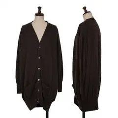 ズッカzucca ウールポケットデザインニットカーディガン 焦げ茶M