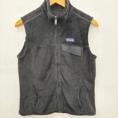 Y39 patagonia  フリース ベスト Mくらい 胸ポケット付き ブラック レディース WOMAN ポーラテック polartec 古着卸 アメリカ仕入