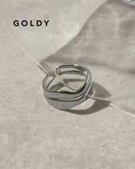 GOLDY ゴールディ ダブル フラット ライン ステンレス リング 5250651【メール便可】