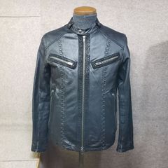 JACKROSE シングルライダース 5 山羊革 ブラック×レッド 裏地 美品