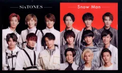 SixTONES/Snow Man ノベルティ/販促品 セブンイレブンオリジナルチケットケース *黒/赤アップ