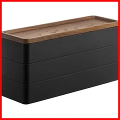 スリム アクセサリーケース 3段 ブラウン トレー付き 約W24XD8XH11.5cm リン RIN 山崎実業(Yamazaki) 蓋がトレーになる アクセサリー収納 5810