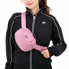 ナイキ ウエストバッグ 2L NIKE オーラ クロスボディバッグ｜メンズ レディース  小型 ワンショルダー 斜め掛け ウエストポーチ ヒップバッグ ピンク スポーツ   キャンプ 男女兼用   /HM6120-504