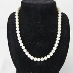 美品『USED』7.5mm～8.0ｍｍ ネックレス パール/シルバー レディース オフホワイト 白 真珠 お呼ばれ フォーマル パーティ 上品