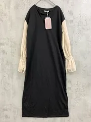 新品 CLASSICAL ELF クラシカルエルフ mi1019014 ドッキングデザイン Iライン ワンピース sizeL/黒ｘベージュ ■■ レディース