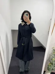 DAKS レディース トレンチコート ロングコート ネイビー s