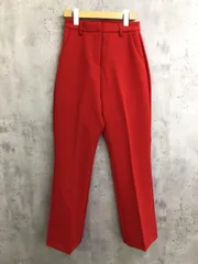 美品 W.W.G フーズフーギャラリー フレアープレススラックス パンツ sizeF/赤 ■■ レディース
