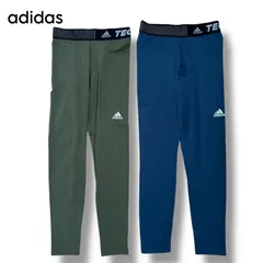 【adidas 】TECHFIT トレーニングレギンス / 2本セット（カーキ・ブルー）
