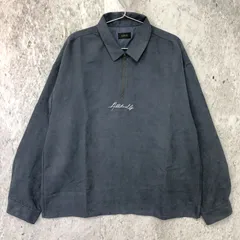 LUCY ルーシー フェイク スウェード ハーフZIP シャツ サックス Mサイズ 〇◇のサムネイル