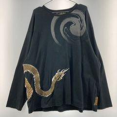 希少 90s 00s Hewin UK 大判 ドラゴン 龍 ロンT ブラック - メルカリ