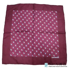 HERMES エルメス スカーフ カレ40 馬 ボルドー系 シルク100％ 服飾小物 H21884