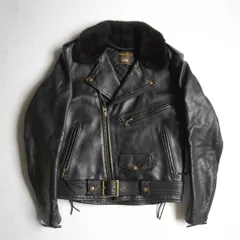 【美品】 VANSON 【モデルE/HIGHWAYMAN/ ダブルライダースジャケット】40 ボア付き レザー USA製 バンソン 26020193
