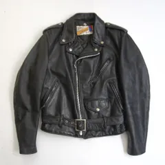 【雰囲気抜群】SCHOTT【618/ダブルライダース ジャケット】36 レザー アメリカ製 ブラック ショット 26010691