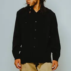 BIG MIKE Rayon Mix Open Slit L/S Shirts [BLACK] 1026 15250 ビッグマイク オープンシャツのサムネイル