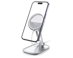 【スタンドのみ・新型25W充電器対応できない】 MagSafe対応 スマホスタンド アルミ 折りたたみ Lamicall ：充電器なし 充電機能なし 卓上 15W充電器のみ対応 スタンド アイホン マグセーフ すたんど 携帯