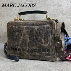 ✨良品✨ MARC JACOBS マークジェイコブス 2way カメラバッグ ハンドバッグ デカロゴ ゴールド金具 ロゴ型押し 肩掛け レザー レディース ブラウン 茶色