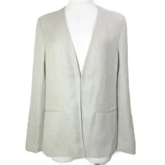 ユナイテッドアローズ UNITED ARROWS UBCB TA/P パイピング Vノーカラージャケット 1522-144-2731 ベージュ系 36 S相当 X