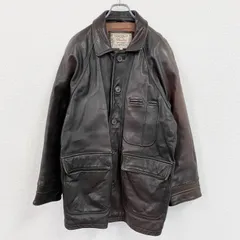 古着 used　Bewlays　ビューリーズ　カーコート　レザージャケット　茶色　ブラウン　Lサイズ