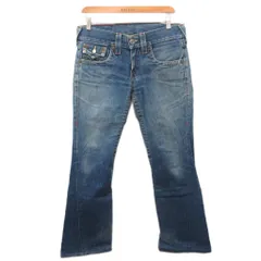 トゥルーレリジョン TRUE RELIGION JOEY デニムパンツ ジーンズ ジップフライ ローライズ フレア USA製 W28 L32 インディゴ 04803J