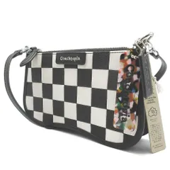 【新品】コーチ CV878 L77 (ブラック×ホワイト) バッグ ショルダーバッグ COACHTOPIA スモール ウェイビー ショルダー バッグ・アップクラフト チェッカーボード レザー アウトレット レディース