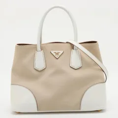 美品 プラダ サフィアーノ レザー カナパシティ トライアングルロゴ 2WAY ハンドバッグ 斜め掛け ショルダー レディース MMM DJ53-9【中古】