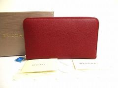 未使用品 BVLGARI ラウンドファスナー長財布 37340 レッド 4 - メルカリ