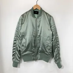 STAMPD スタンプド MA-1 ボンバージャケット ブルゾン ジャンパー サテン 無地 ストリート ミリタリー メンズ Sサイズ グリーン アウター A15721◆のサムネイル