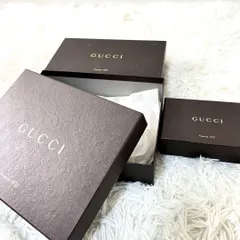 グッチ　GUCCI シマ柄　空箱　ブラウン　茶色　3個セット　小物入れ