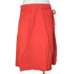 マーガレットハウエル MHL. ラップスカート ひざ丈 リネンコットン II M相当 オレンジ系 /X