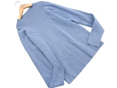 Discoat ディスコート リブ ニット セーター sizeF/青 ◇■ レディース