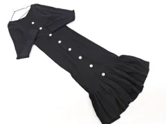 snidel スナイデル フリル リブ ニット ワンピース sizeONE/黒 ◇■ レディース